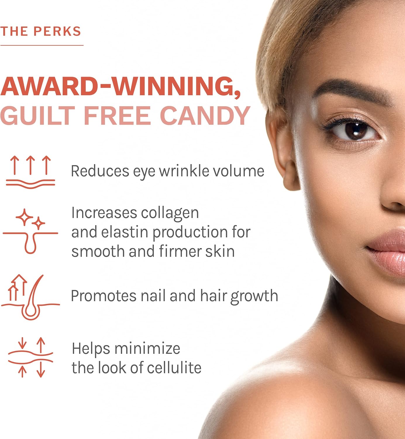 Reserveage Beauty Collagen Candy - Skin, Hair, and Nail Support - Sour Apple Flavor - 2.3 oz (20 Servings)