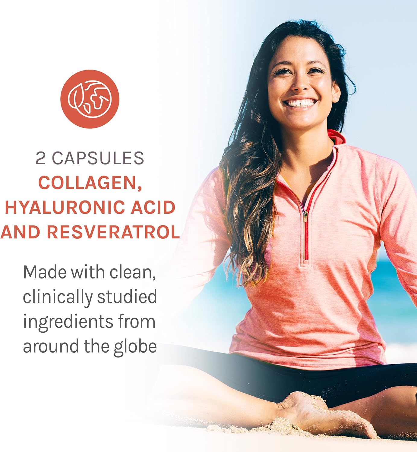 Reserveage Nutrition Ultra Collagen and Keratin Booster Capsules with Dermaval, Biotin, and Resveratrol for Hair and Skin Support - 60 Collagen, 60 Keratin Capsules