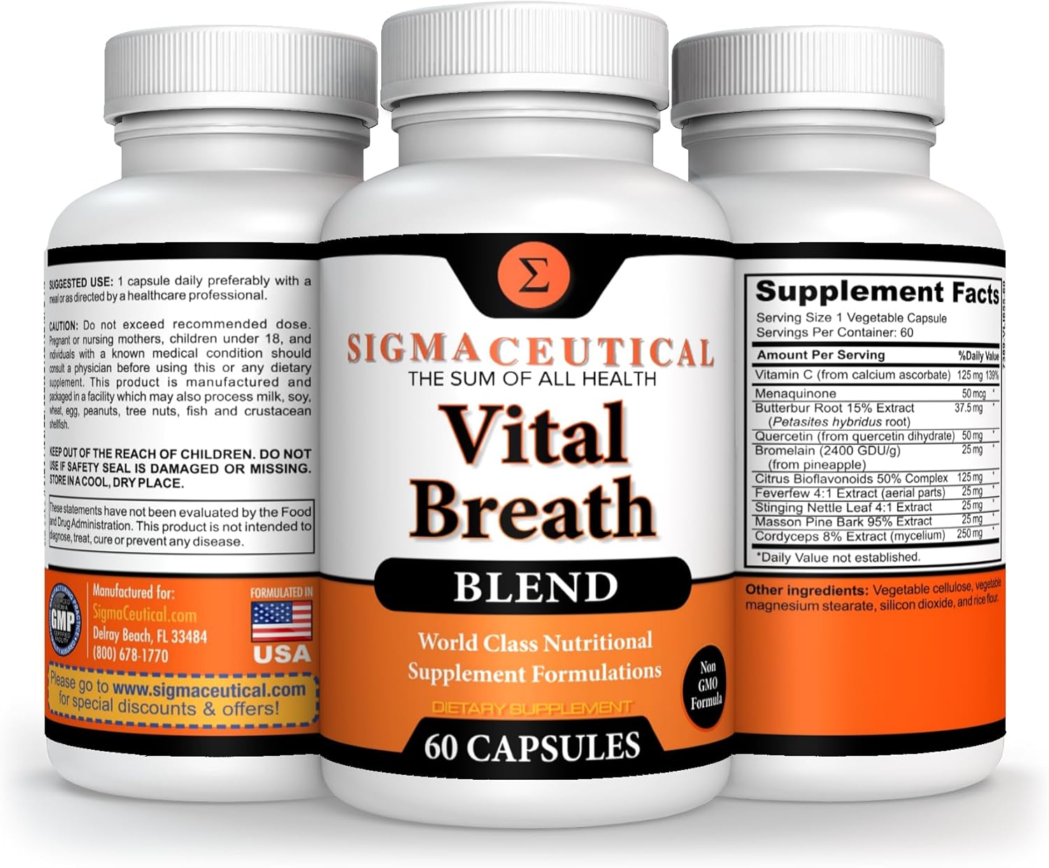 Respiratory Formula for Smokers - Lung Cleanse for Healthy Breathing - Detox Supplement for Lung Health - 60 Capsules