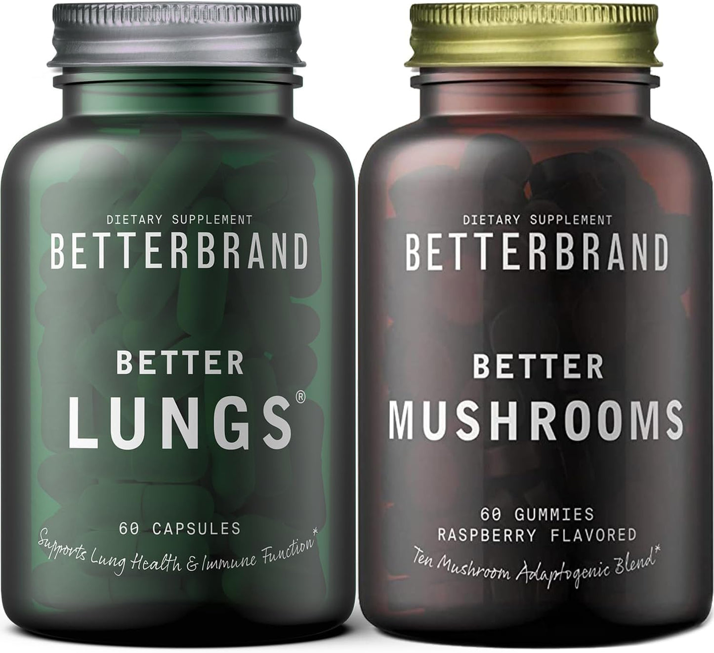 Respiratory Health & Gut Support Bundle - Betterbrand Lung Supplements & Mushroom Gummies for Daily Wellness