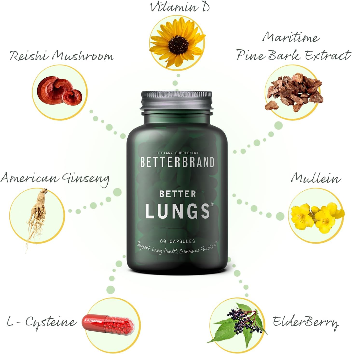 Respiratory Health & Gut Support Bundle - Betterbrand Lung Supplements & Mushroom Gummies for Daily Wellness
