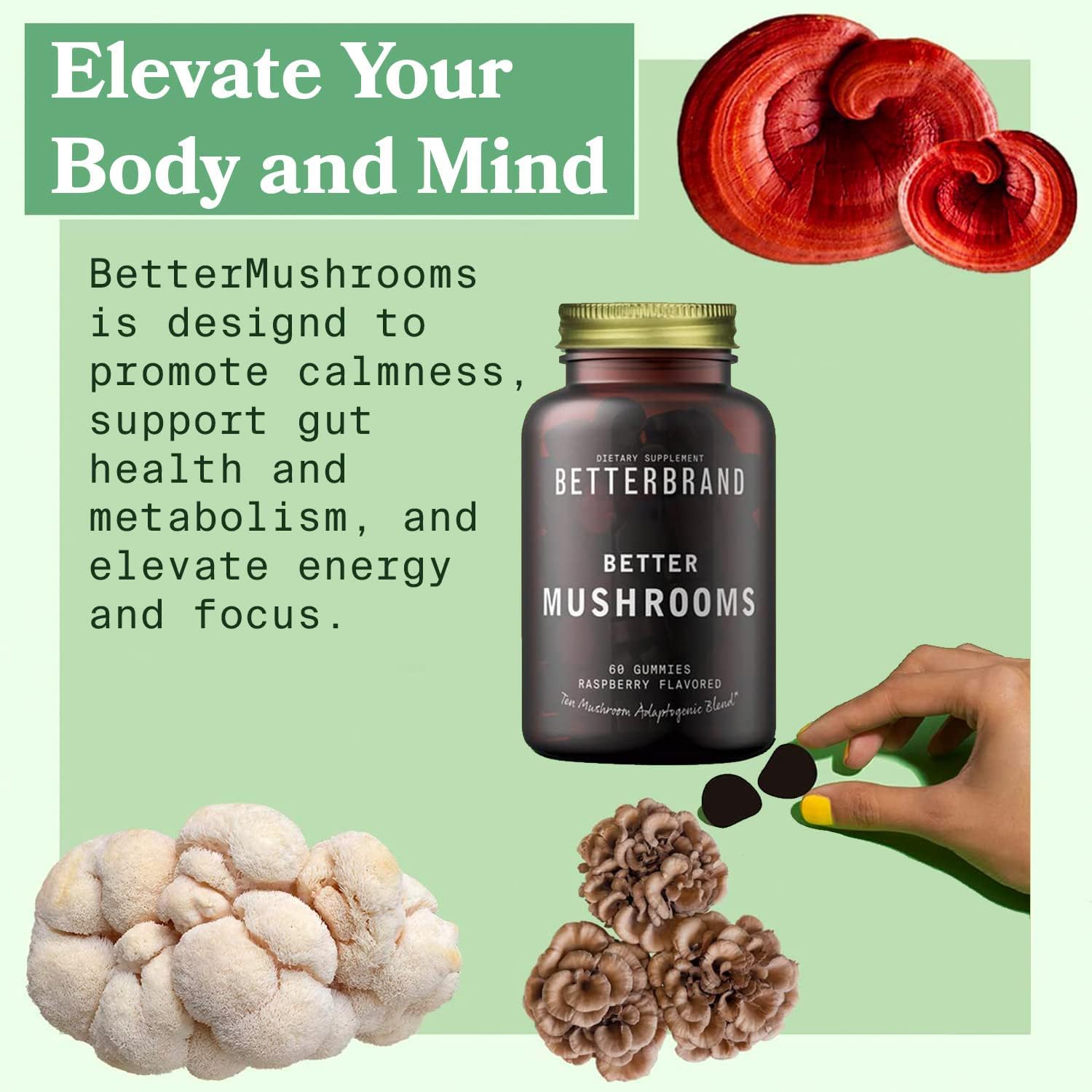 Respiratory Health & Gut Support Bundle - Betterbrand Lung Supplements & Mushroom Gummies for Daily Wellness