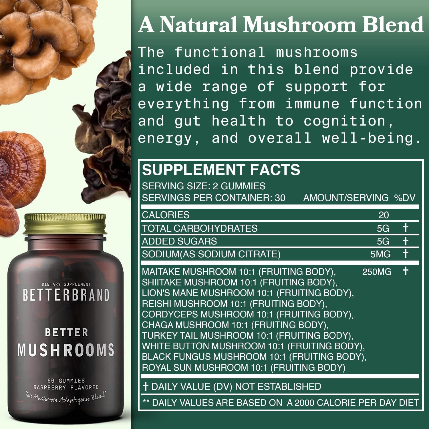 Respiratory Health & Gut Support Bundle - Betterbrand Lung Supplements & Mushroom Gummies for Daily Wellness