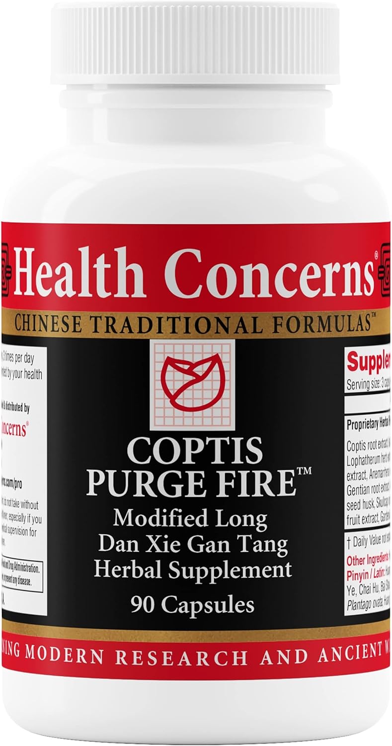 Respiratory Health Supplement - Coptis Purge Fire Formula - 90 Capsules