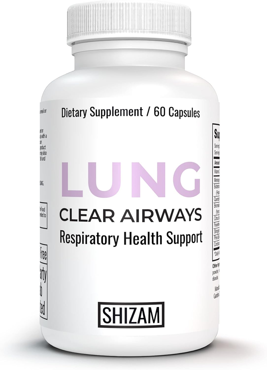 Respiratory Health Supplement with Butterbur, Nettle Root, and Cordyceps for Lung Cleanse and Detox Support - 60 Capsules