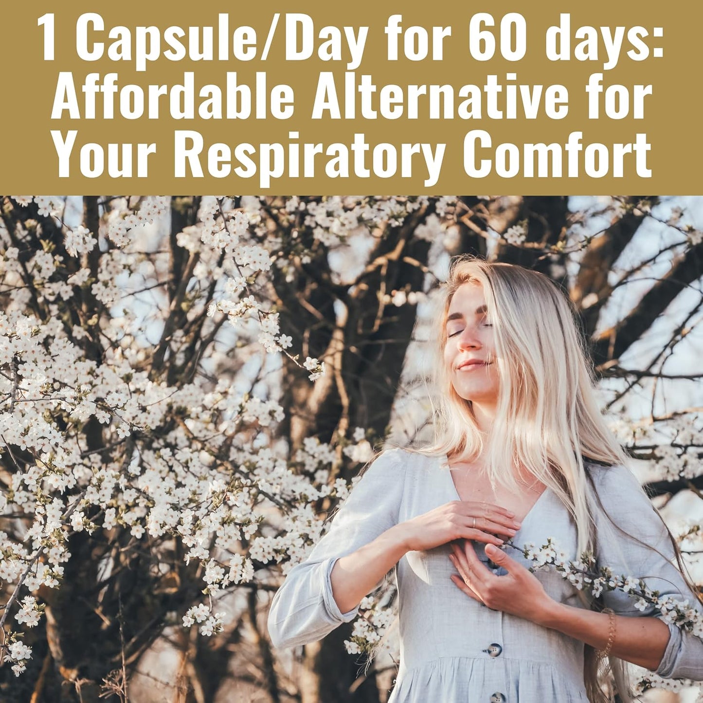 Respiratory Health Supplement with Butterbur, Nettle Root, and Cordyceps for Lung Cleanse and Detox Support - 60 Capsules