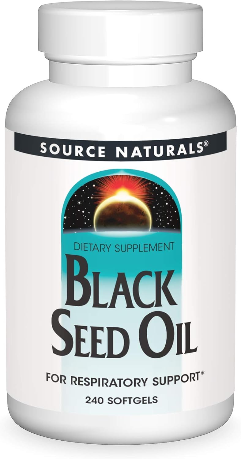 Respiratory Support with Source Naturals Black Cumin Seed Oil - 240 Softgels