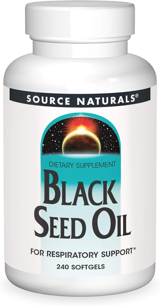 Respiratory Support with Source Naturals Black Cumin Seed Oil - 240 Softgels