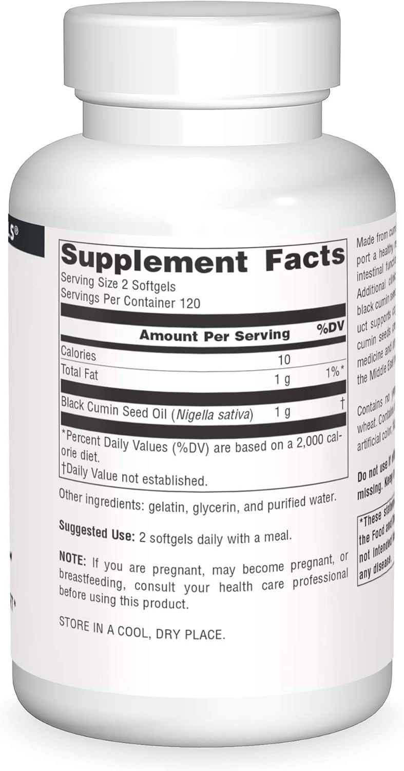 Respiratory Support with Source Naturals Black Cumin Seed Oil - 240 Softgels