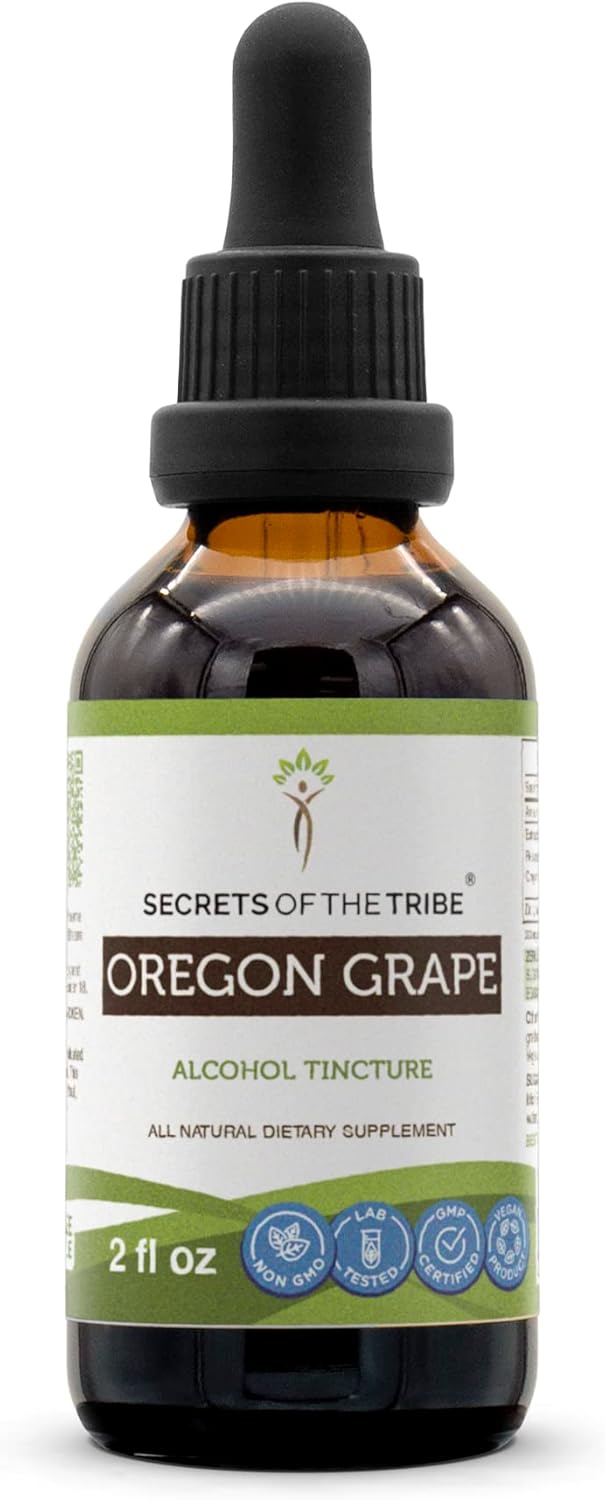 Responsibly Farmed Oregon Grape Tincture Alcohol Extract - 2 FL OZ