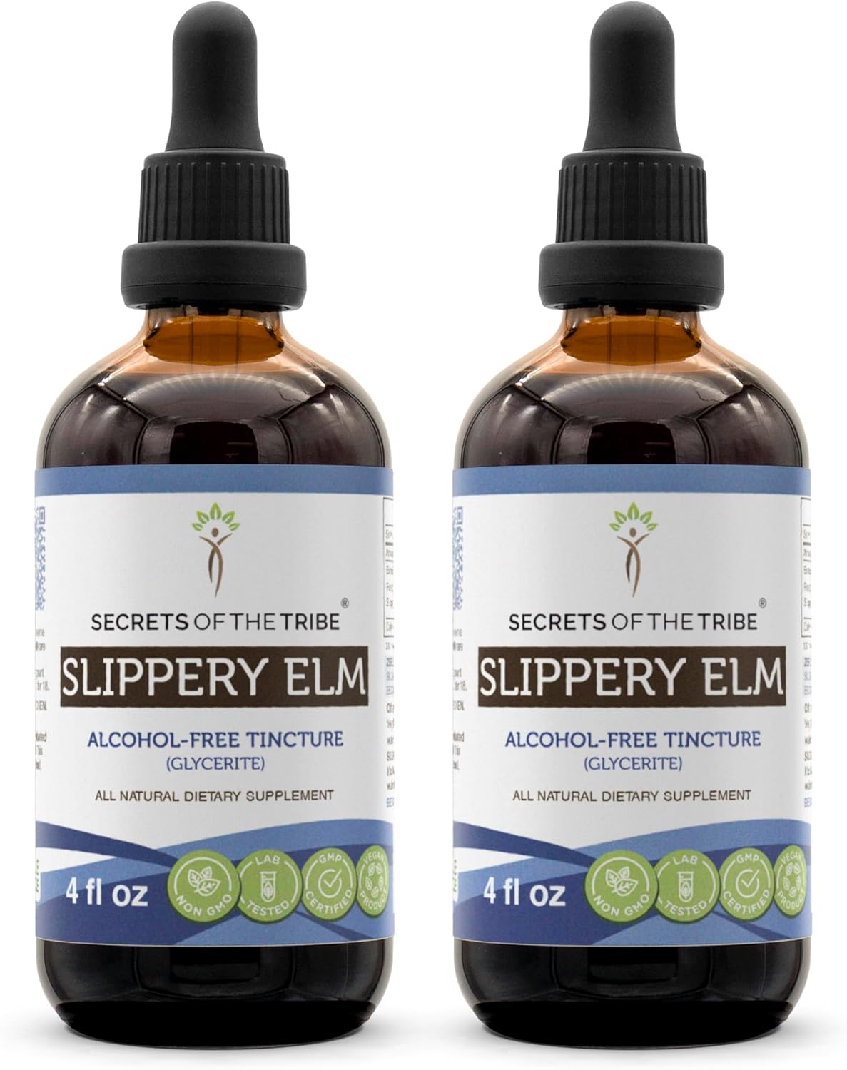 Responsibly Farmed Slippery Elm Alcohol-Free Liquid Extract - 2x4 FL OZ