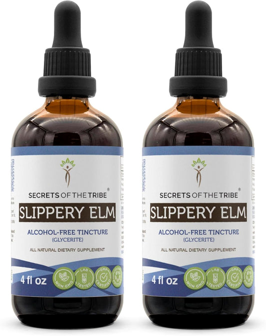 Responsibly Farmed Slippery Elm Alcohol-Free Liquid Extract - 2x4 FL OZ