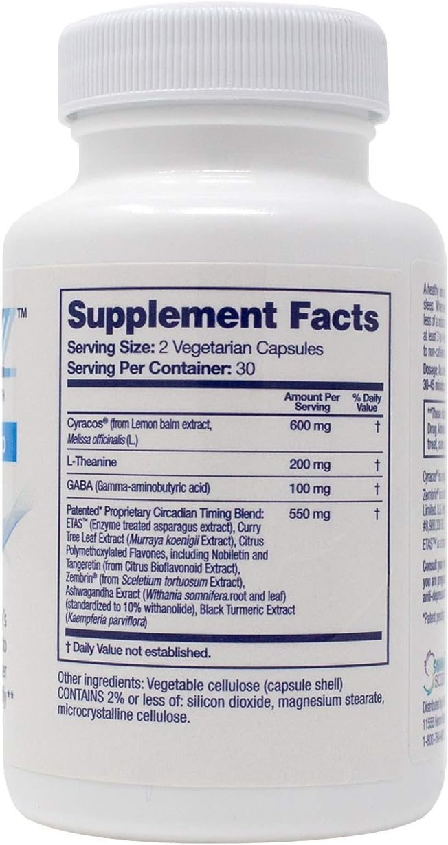 RestoreZ Fall Asleep Natural Sleep Supplement - 60 Capsules for Faster Sleep & Improved Quality - Non-Habit Forming Aid for Adults