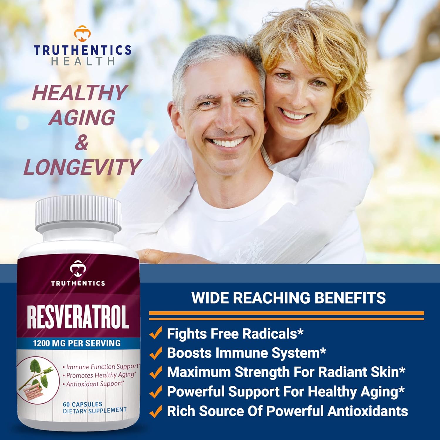 Resveratrol and Probiotic Bundle for Healthy Aging, Heart, Immune & Digestive Support - Gluten Free, Non-GMO Capsules