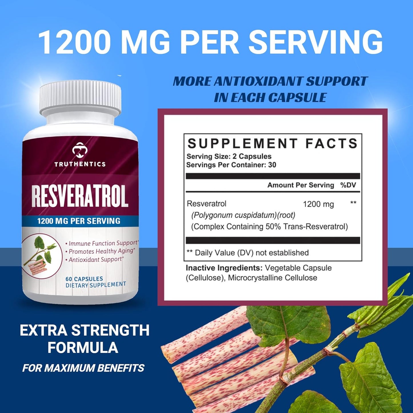 Resveratrol and Probiotic Bundle for Healthy Aging, Heart, Immune & Digestive Support - Gluten Free, Non-GMO Capsules