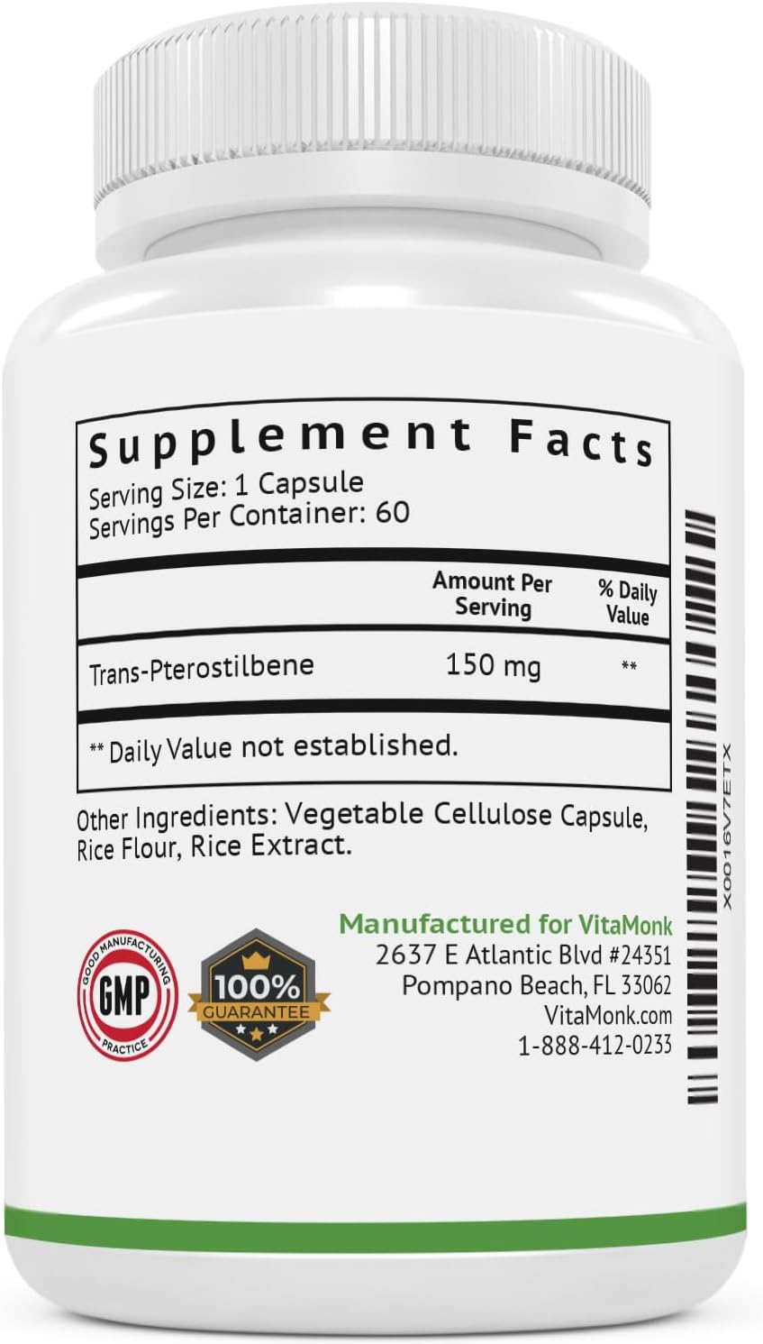 Resveratrol and Pterostilbene Power Pack for Longevity by VitaMonk