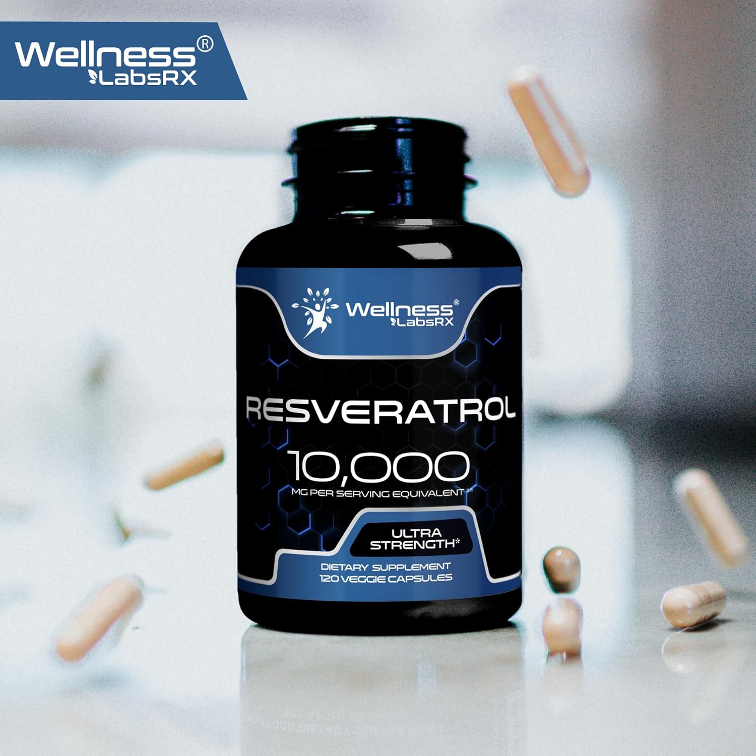 Resveratrol Supplement for Healthy Aging & Heart Health - 1000mg Capsules with Trans Resveratrol from Polygonum Root - Vegan & Keto-Friendly