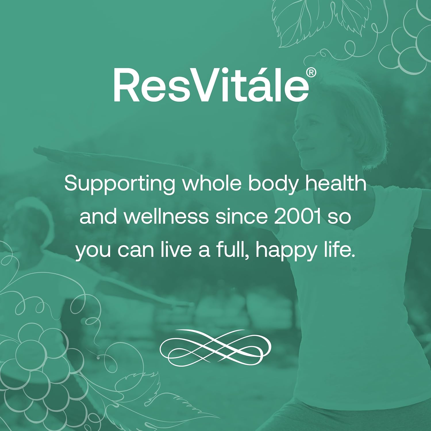 ResVitale Collagen Enhance Beauty Supplement with Hyaluronic Acid and Resveratrol - 60 Capsules + ResVitale Resveratrol 500mg Supplement for Men and Women - 60 Veggie Capsules