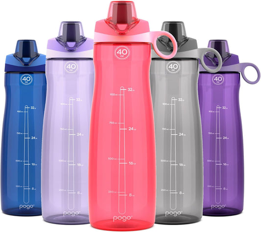 Reusable BPA-Free Water Bottle with Chug Lid and Carry Handle, Dishwasher Safe for Travel, School, Outdoors, Gym | 18oz-64oz Sizes