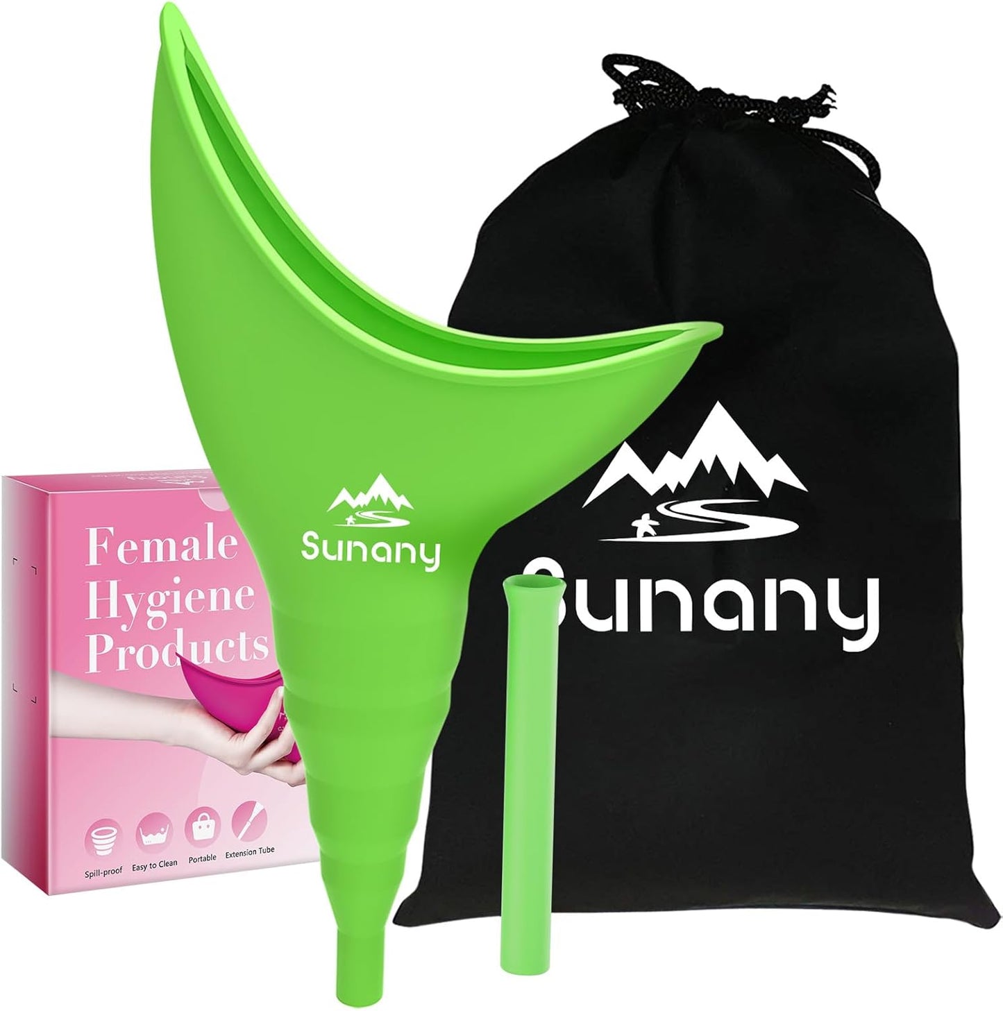 Reusable Female Urinal with Silicone Funnel - Portable Standing Urinal for Women, Ideal for Outdoor Activities, Camping, Travel
