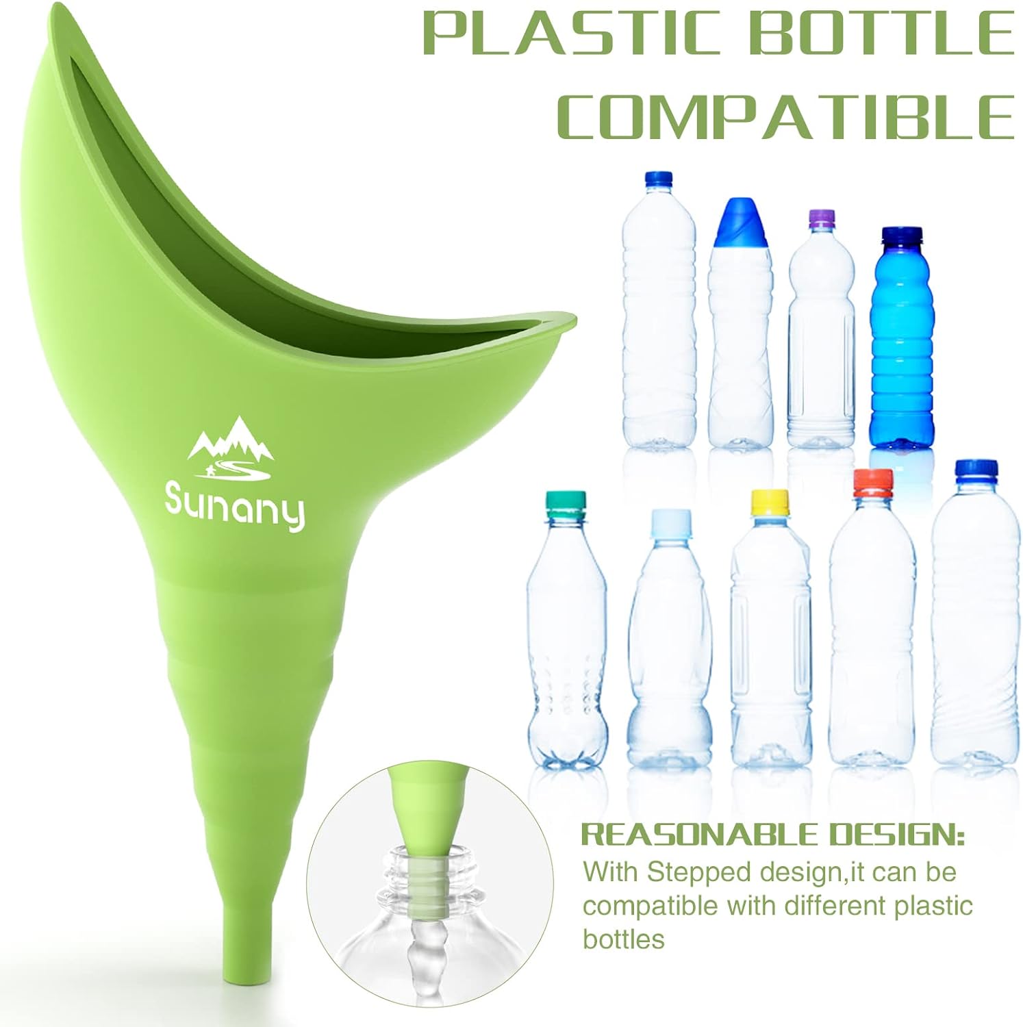 Reusable Female Urinal with Silicone Funnel - Portable Standing Urinal for Women, Ideal for Outdoor Activities, Camping, Travel