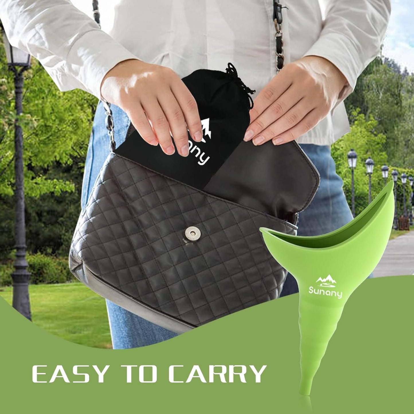 Reusable Female Urinal with Silicone Funnel - Portable Standing Urinal for Women, Ideal for Outdoor Activities, Camping, Travel