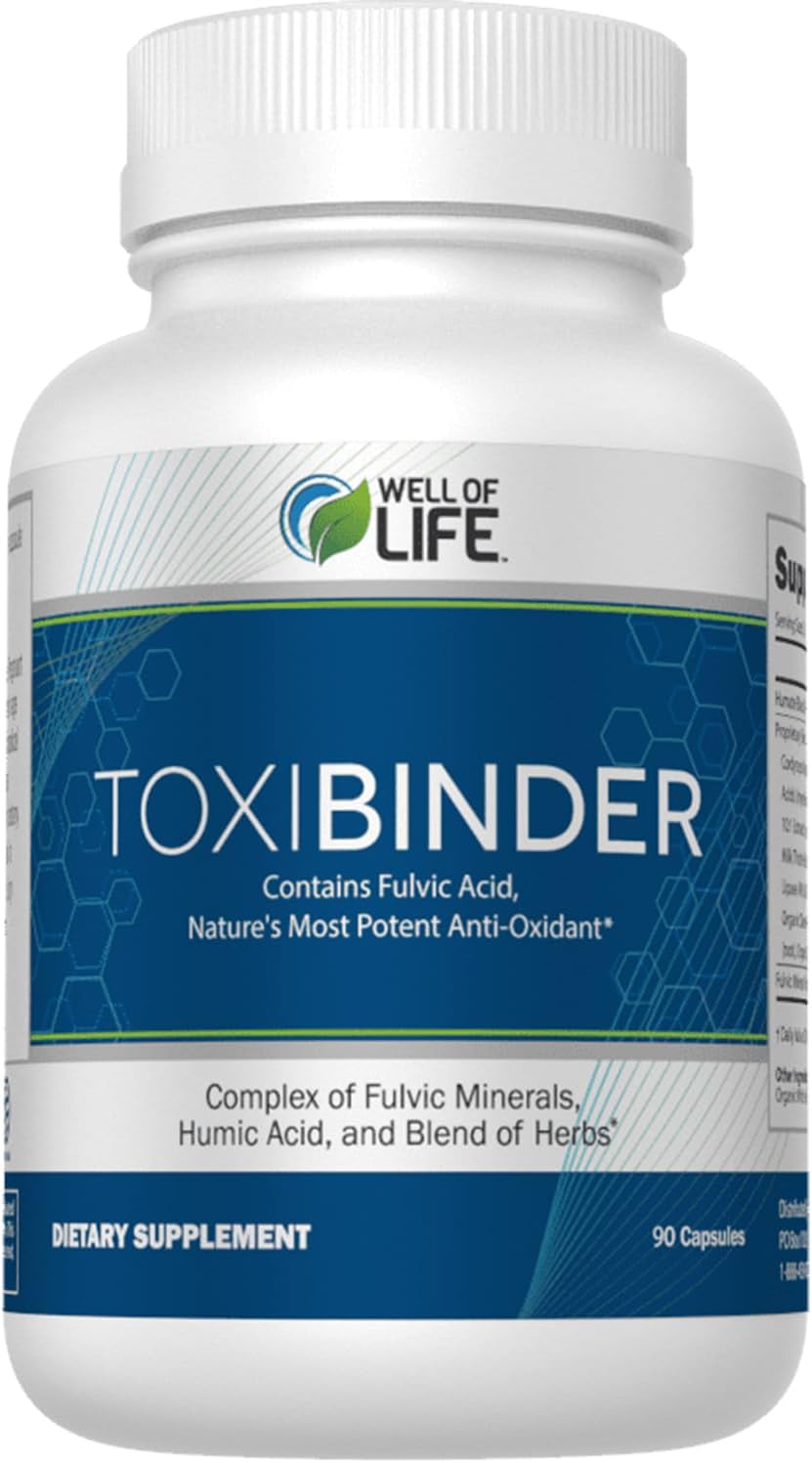 Revitalize Your Wellbeing with ToxiBinder Detox & Repair Complex - 90 Vegan Capsules - Non-GMO Blend of Humic & Fulvic Acids for Energy, Gut & Joint Health, Hydration, Nutrient Absorption