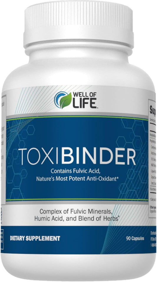 Revitalize Your Wellbeing with ToxiBinder Detox & Repair Complex - 90 Vegan Capsules - Non-GMO Blend of Humic & Fulvic Acids for Energy, Gut & Joint Health, Hydration, Nutrient Absorption