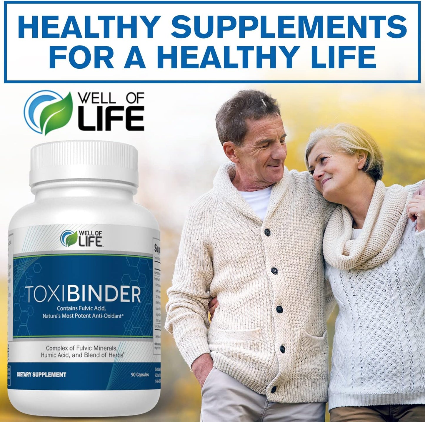 Revitalize Your Wellbeing with ToxiBinder Detox & Repair Complex - 90 Vegan Capsules - Non-GMO Blend of Humic & Fulvic Acids for Energy, Gut & Joint Health, Hydration, Nutrient Absorption