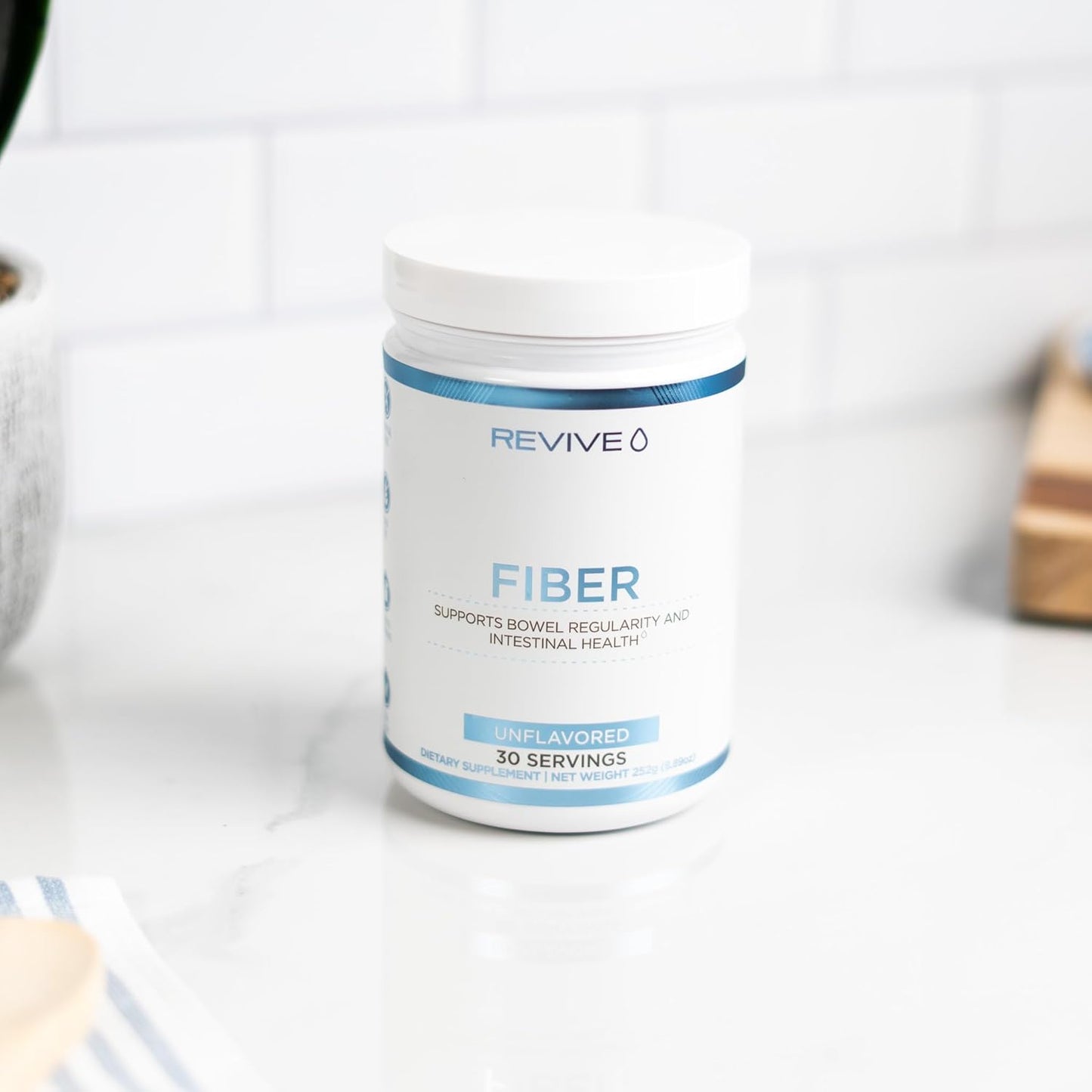 Revive MD Fiber: Digestive Health Supplement with Psyllium Husk and Oat Flour - 30 Servings