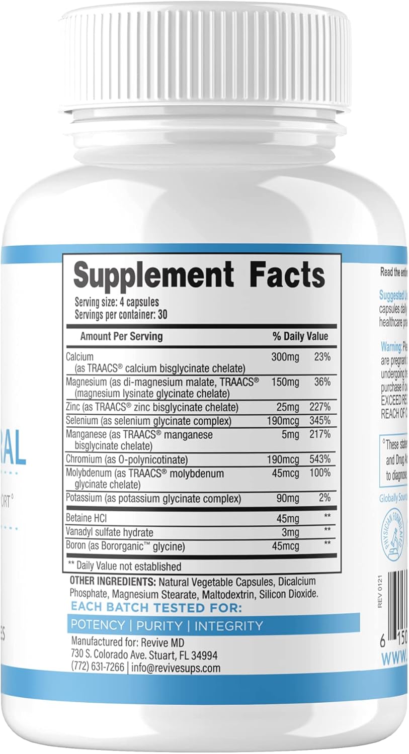 Revive MD Multi Vitamin Capsules - Boost Energy and Cellular Production for Men and Women - 60 Count