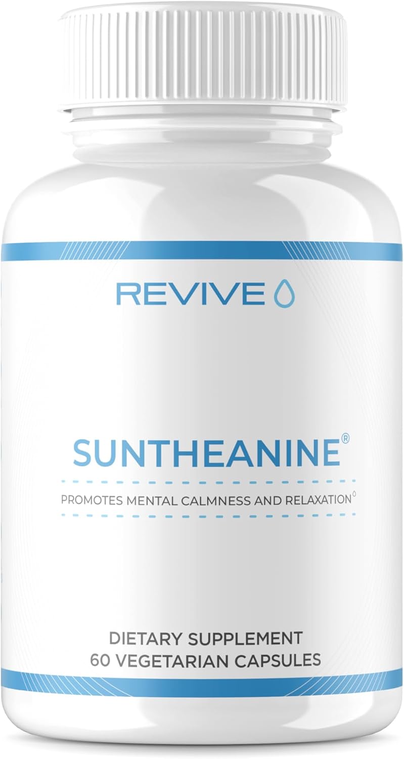 Revive MD Suntheanine L-Theanine Capsules - Boost Energy & Cognitive Function (60 Veg Caps)