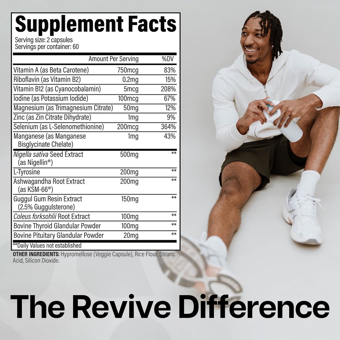 Revive MD Thyroid Support Capsules - Promotes Healthy Thyroid Function - 90 Vegetarian Capsules