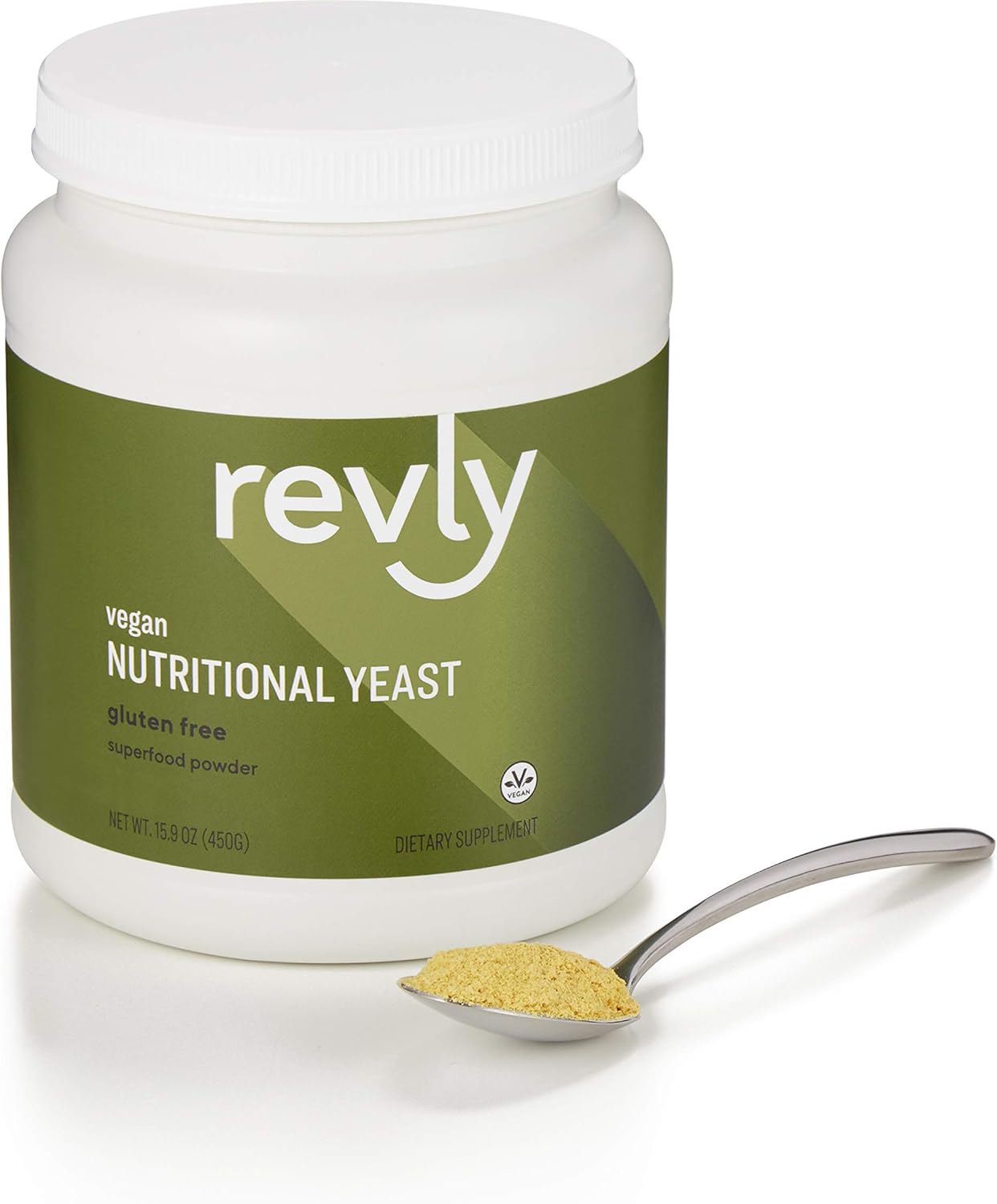 Revly Vegan Nutritional Yeast Non-Fortified Powder - 6g Protein, Amino Acids, Vitamins, Minerals - Cheese Flavor - 30 Servings x 2 Pack - 15.9 Oz