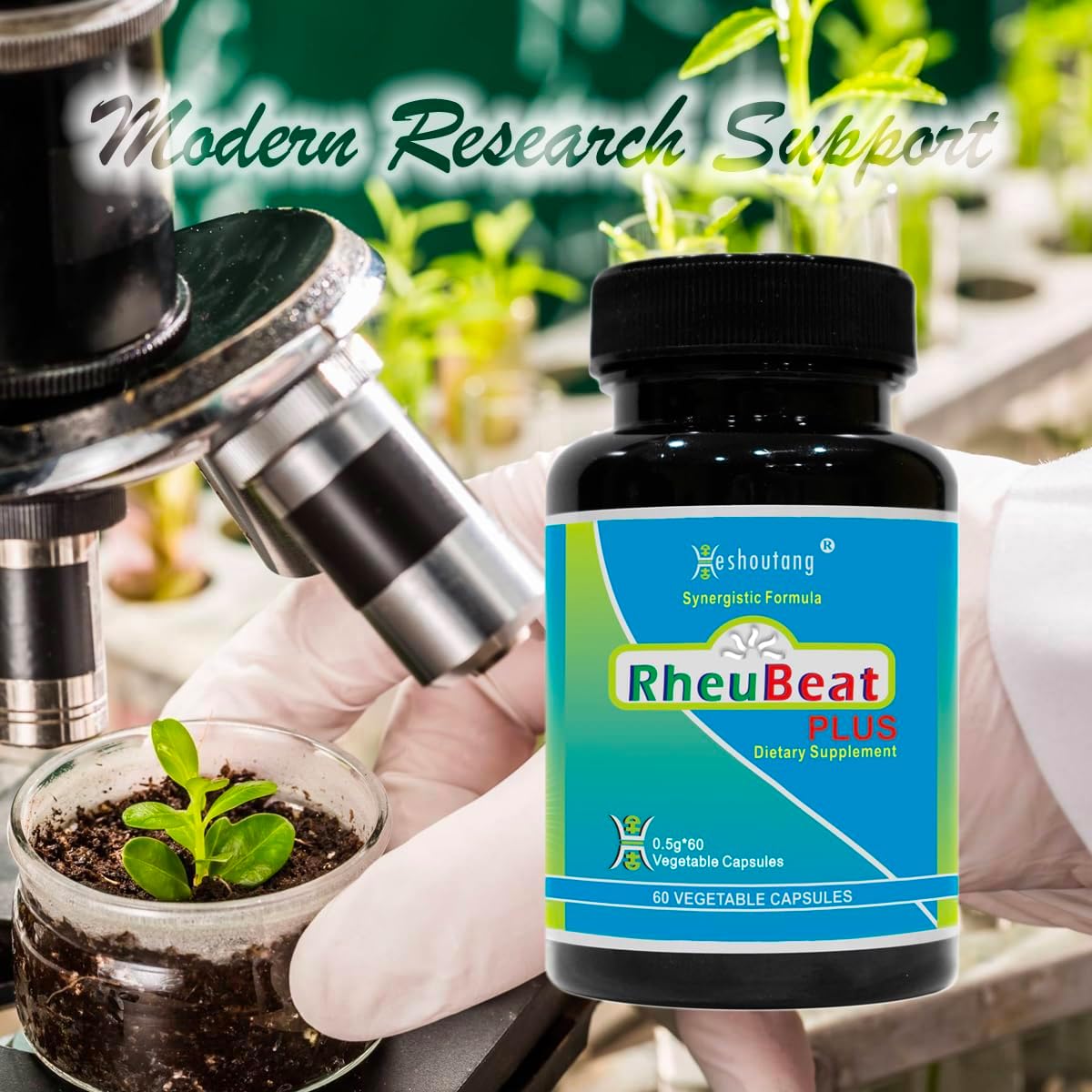 RheuBeatPlus: Herbal Blood Flow Optimizer for Circulation & Pain - Cardiovascular Health - 60 Veg Capsules