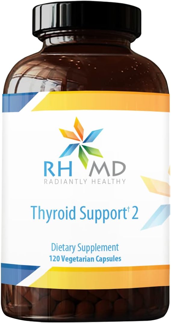 RHMD Thyroid Support 2 Supplement - 120 Vegetarian Capsules for Radiant Health