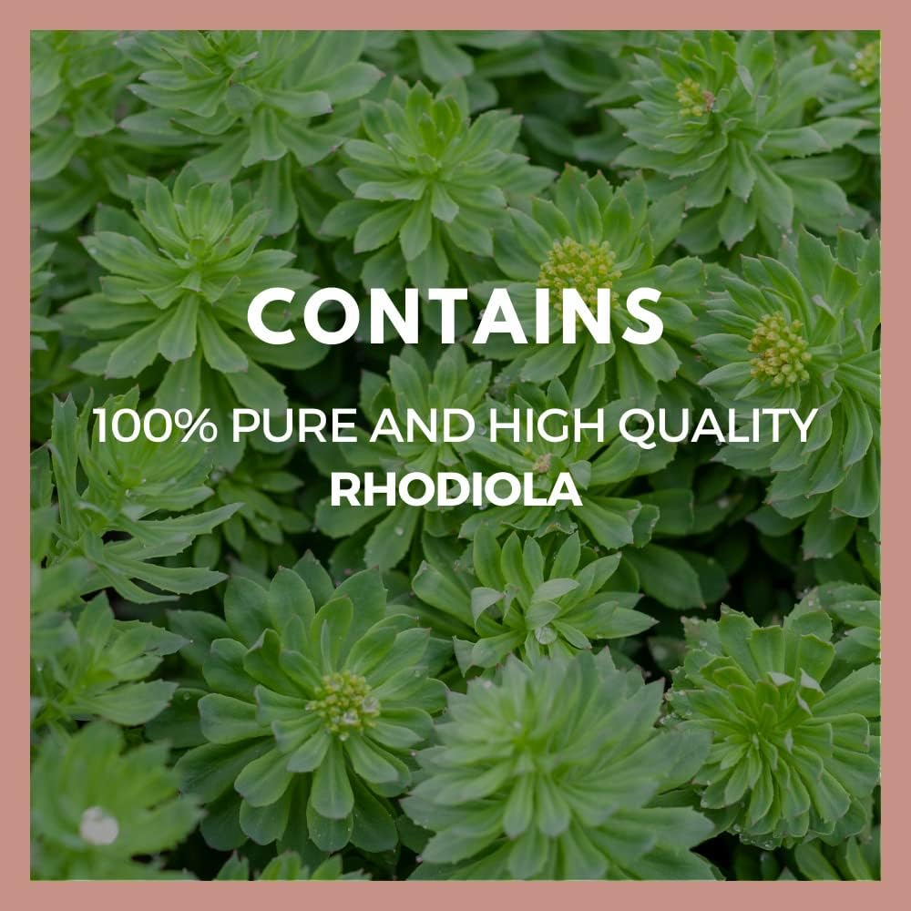 Rhodiola Herbal Dietary Supplement 1000mg - 60 Capsules, 2 Month Supply - Non-GMO, Gluten-Free, Dairy Free