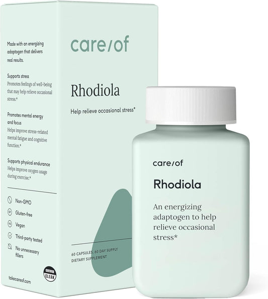Rhodiola Rosea Supplement for Stress, Brain, Energy Support - 250mg Capsules - Adaptogenic Properties - Gluten Free - 60 Count