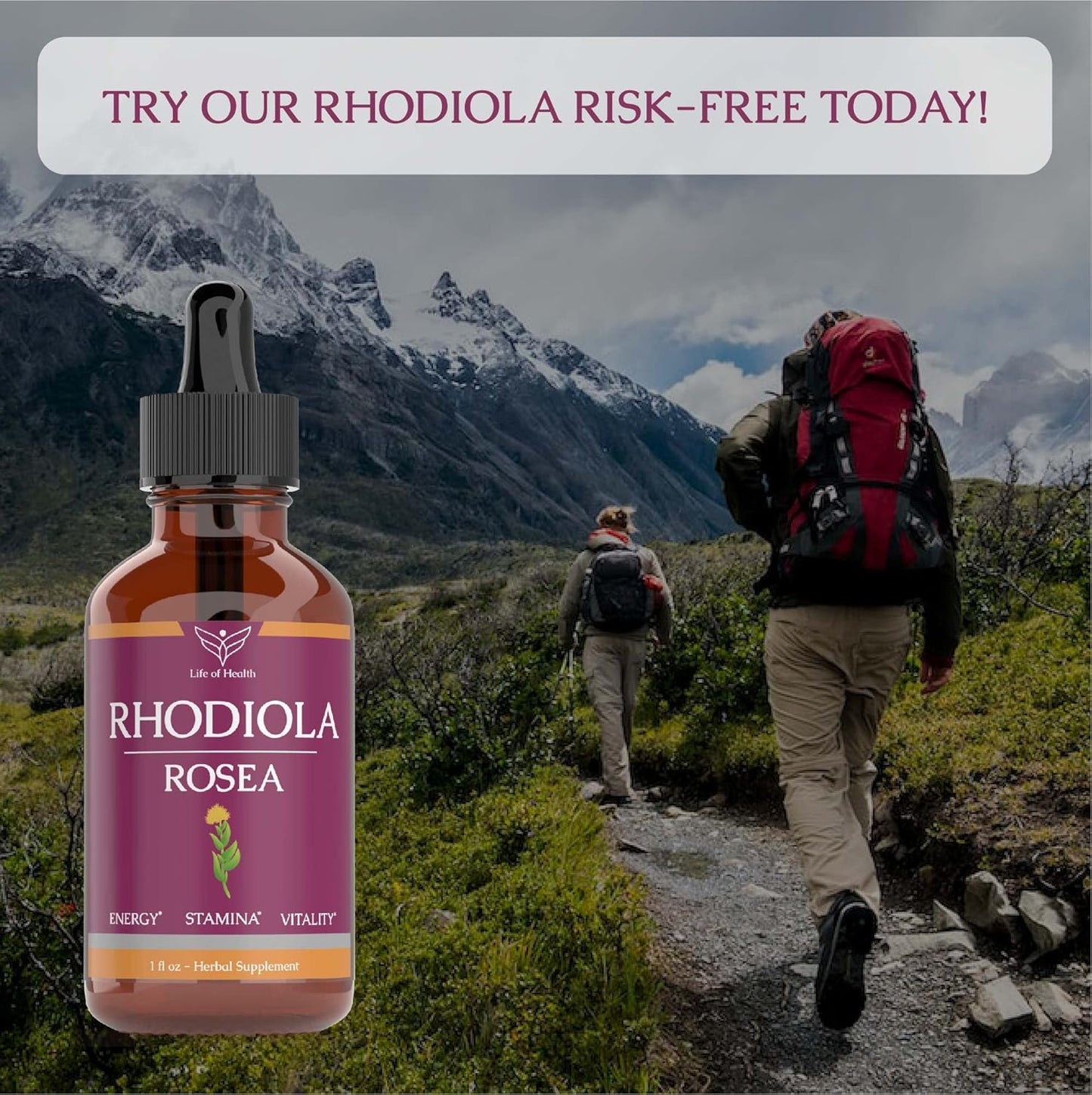 Rhodiola Rosea Tincture for Energy, Stamina, and Cognitive Support - Rhodiola Extract Supplement for Overall Health and Wellness (1oz)