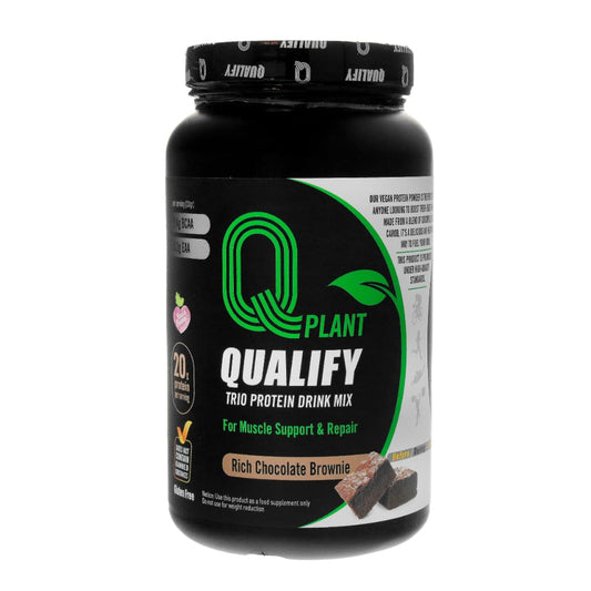 Rich Chocolate Brownie Flavored Plant Protein Powder Mix - Gluten Free, Vegan, Highly Kosher - 20g Protein, 2.4g BCAA - 1.65lb
