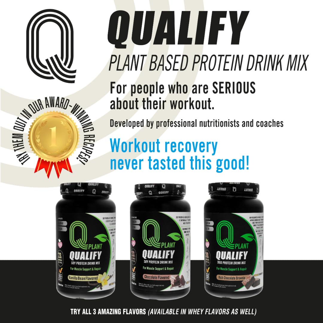Rich Chocolate Brownie Flavored Plant Protein Powder Mix - Gluten Free, Vegan, Highly Kosher - 20g Protein, 2.4g BCAA - 1.65lb
