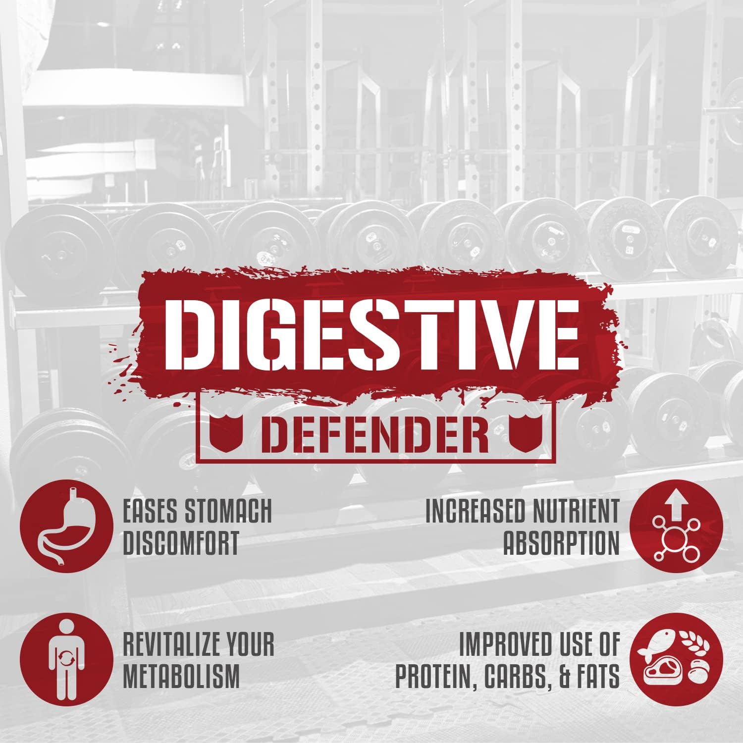 Rich Piana Digestive Enzymes with Vitamin B Complex for Protein, Carb, Fat, Fiber & Lactose Breakdown - 60 Vegetarian Capsules