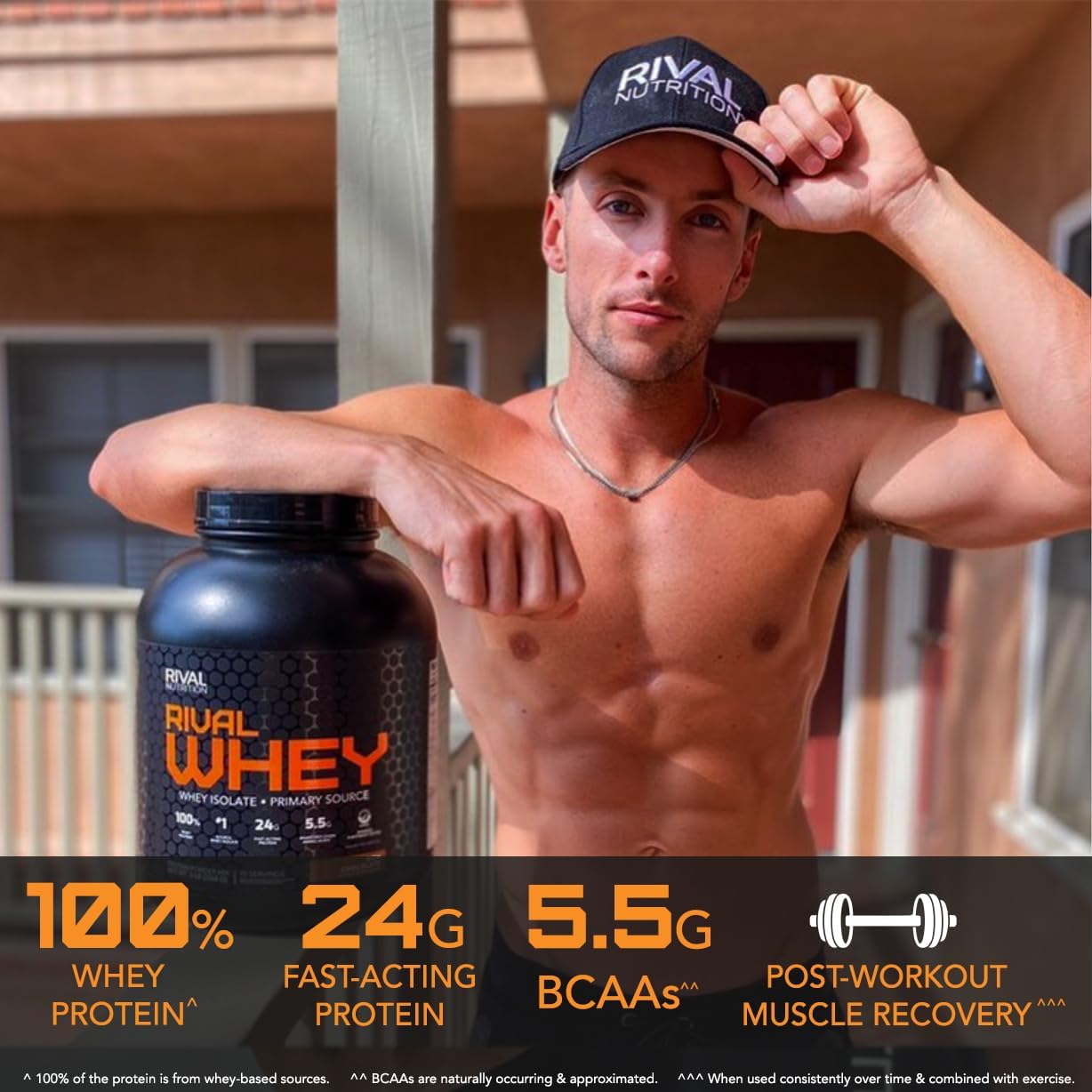 Rivalus Rivalwhey Fruity Cereal 2lb - 100% Whey Protein Isolate, BCAA, Clean USA-Made Nutrition