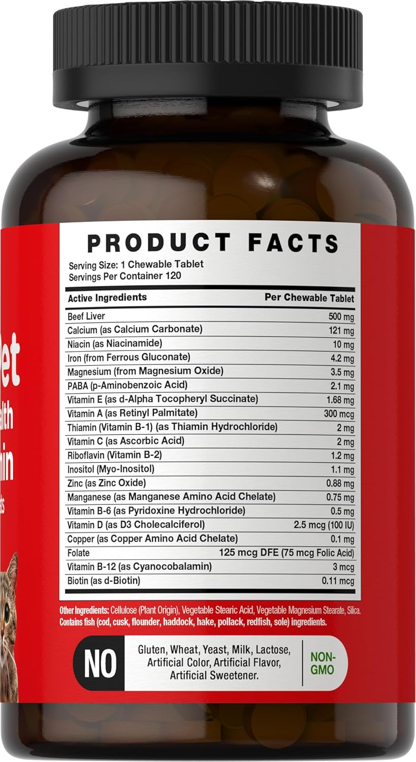 River & RULA Pet Multivitamin Chewable Tablets for Dogs & Cats | 120 Count | Health Support Supplement | Non-GMO, Gluten-Free
