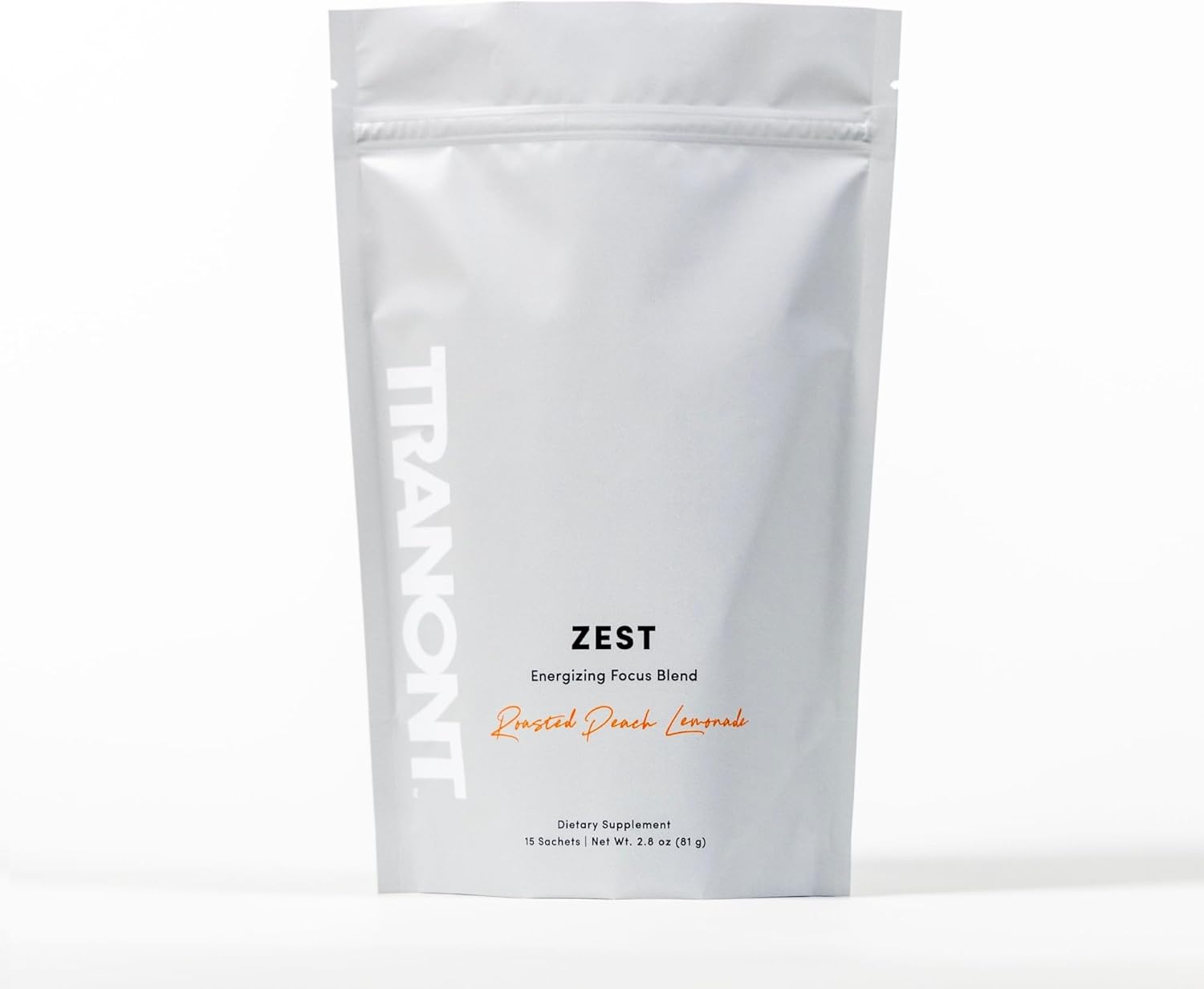 Roasted Peach Lemonade Energy Powder with Green Tea L-Theanine, Vitamins, and Antioxidants for Energy and Focus - 15 Sticks