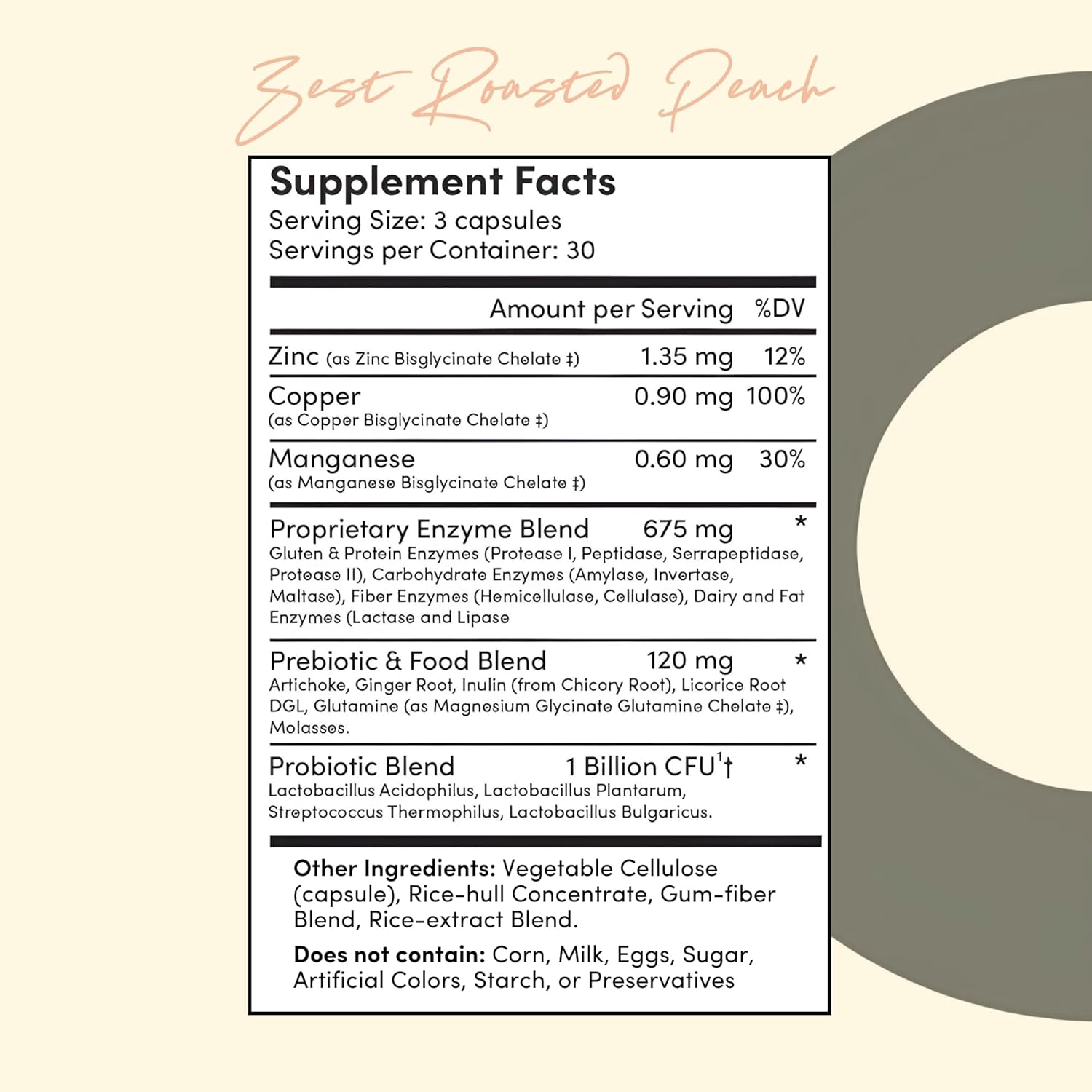 Roasted Peach Lemonade Energy Powder with Green Tea L-Theanine, Vitamins, and Antioxidants for Energy and Focus - 15 Sticks