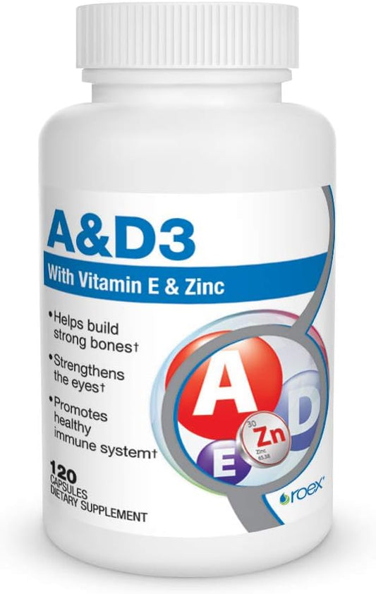 Roex Vitamin A, D, and E Nutritional Supplement - 120 Count Bottle