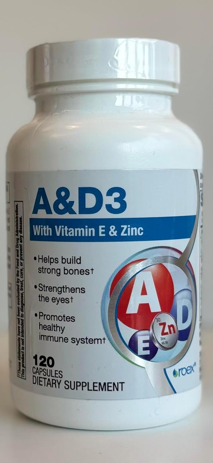 Roex Vitamin A, D, and E Nutritional Supplement - 120 Count Bottle
