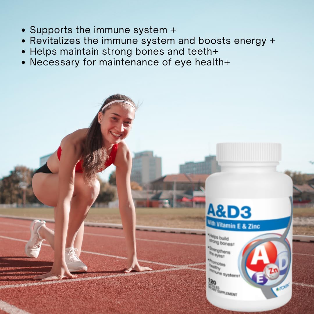 Roex Vitamin A, D, and E Nutritional Supplement - 120 Count Bottle