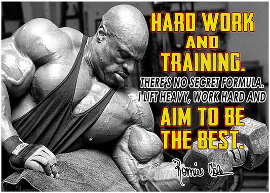 Ronnie Coleman Motivational Quote Poster for Gym Decor - Inspirational Bodybuilding Fitness Art for Workout Enthusiasts